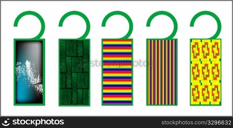 tags with texture, vector art illustration; more tags in my gallery