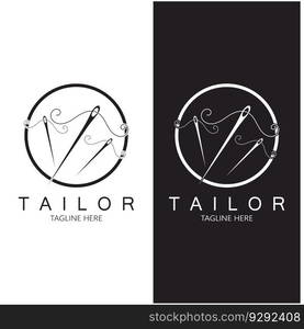 tailor logo icon illustration template combination of buttons for clothes, thread and sewing machine, for clothing product design, convection companies, fashion in vector form