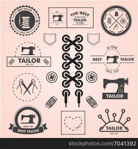 tailor logo template brand identity. tailor logo template brand identity vector