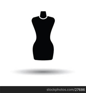 Tailor mannequin icon. White background with shadow design. Vector illustration.