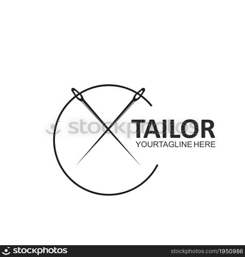 tailor needle icon vector illustration design template web