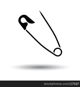 Tailor safety pin icon. White background with shadow design. Vector illustration.