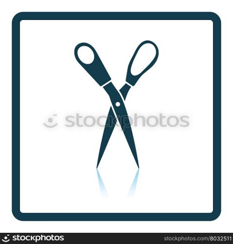 Tailor scissor icon. Shadow reflection design. Vector illustration.