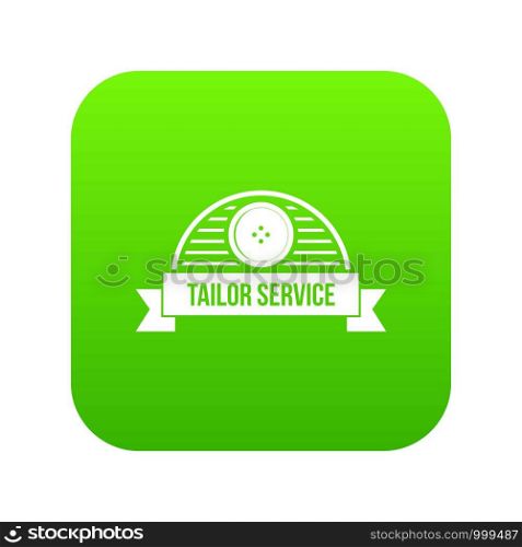 Tailor service icon green vector isolated on white background. Tailor service icon green vector