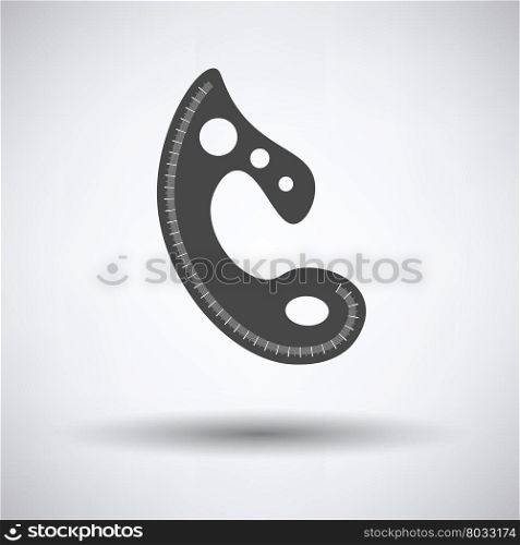 Tailor templet icon on gray background, round shadow. Vector illustration.