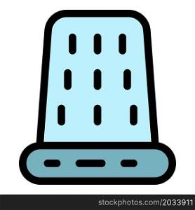 Tailor thimble icon. Outline tailor thimble vector icon color flat isolated. Tailor thimble icon color outline vector