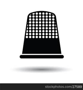 Tailor thimble icon. White background with shadow design. Vector illustration.