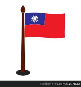 Taiwan flag icon vector illustration symbol design