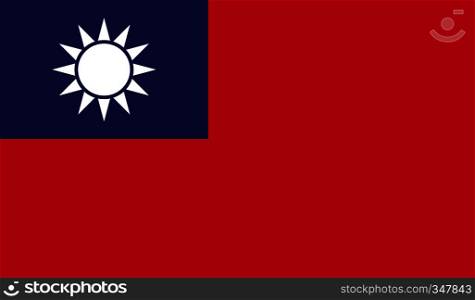 Taiwan flag image for any design in simple style. Taiwan flag image