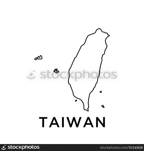Taiwan map icon design trendy
