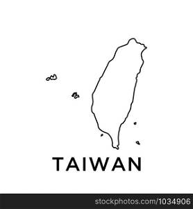 Taiwan map icon design trendy