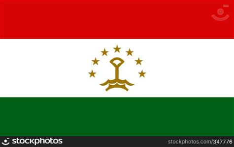 Tajikistan flag image for any design in simple style. Tajikistan flag image