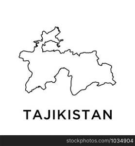 Tajikistan map icon design trendy