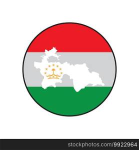 Tajikistan map icon,vector illustration symbol design