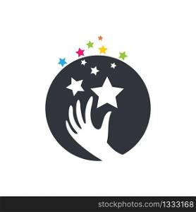 Take a star logo icon illustration
