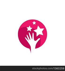 Take a star logo icon illustration