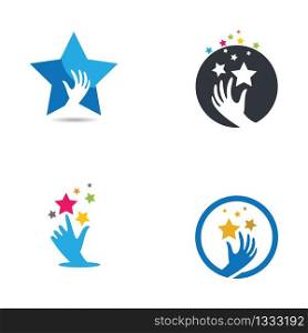 Take a star logo vector icon illustration