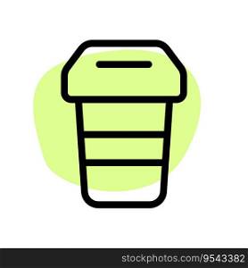 Take away coffee in disposable cup.