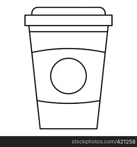 Take out coffee cup icon. Outline illustration of take out coffee cup vector icon for web. Take out coffee cup icon, outline style