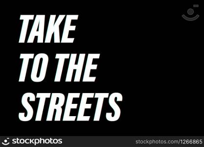 take the streers concept black background vector illustration