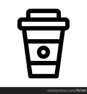 takeaway coffee cup, icon on isolated background