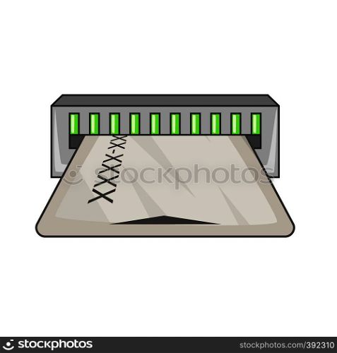 Taking card icon. Cartoon illustration of taking card vector icon for web. Taking card icon, cartoon style