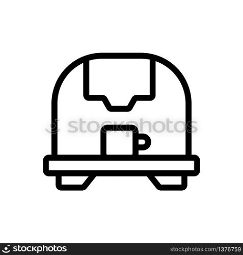 taking home coffee icon vector. taking home coffee sign. isolated contour symbol illustration. taking home coffee icon vector outline illustration