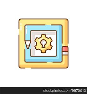 Taking on challenges RGB color icon. Creative thinking. Creativity development. Brainstorming. Innovative method of decision making. Making creative solutions. Isolated vector illustration. Taking on challenges RGB color icon