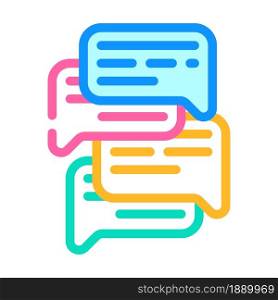 talk and discuss color icon vector. talk and discuss sign. isolated symbol illustration. talk and discuss color icon vector illustration