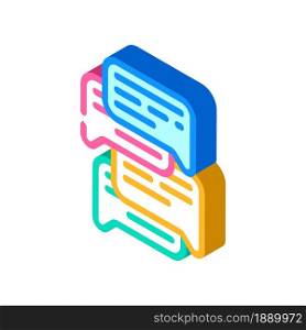 talk and discuss isometric icon vector. talk and discuss sign. isolated symbol illustration. talk and discuss isometric icon vector illustration