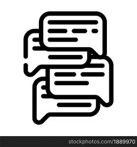 talk and discuss line icon vector. talk and discuss sign. isolated contour symbol black illustration. talk and discuss line icon vector illustration