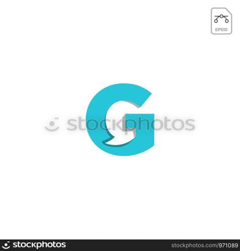 talk chat g initial logo vector icon element isolated. chat g initial logo vector icon element isolated