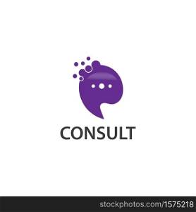 Talk Consult logo design, business logo template design concept vector