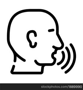 talking and discussing human line icon vector. talking and discussing human sign. isolated contour symbol black illustration. talking and discussing human line icon vector illustration