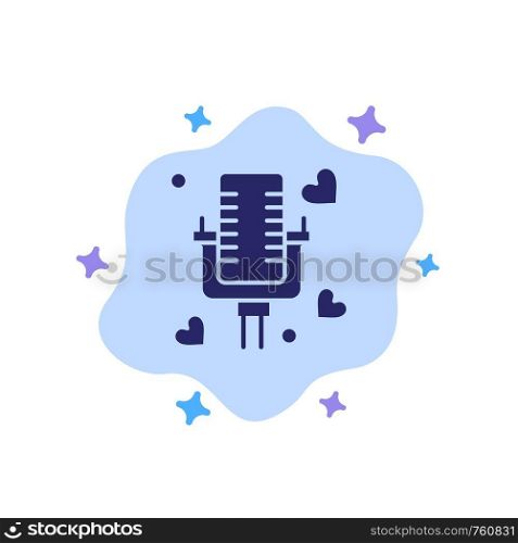 Talking, Love, Married, Wedding Blue Icon on Abstract Cloud Background