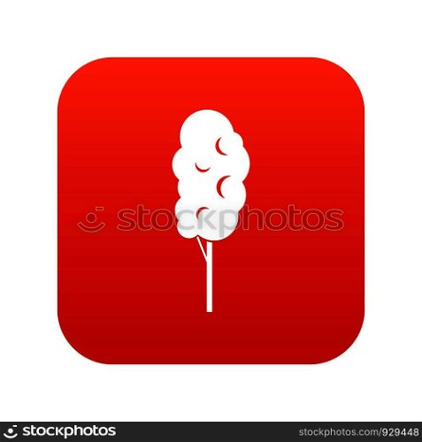 Tall wood icon digital red for any design isolated on white vector illustration. Tall wood icon digital red