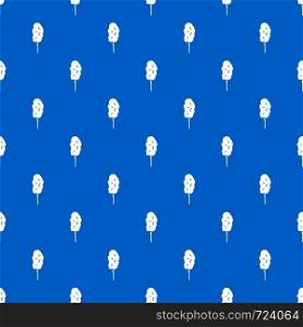 Tall wood pattern repeat seamless in blue color for any design. Vector geometric illustration. Tall wood pattern seamless blue