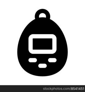 Tamagotchi, a small handheld toy with screen.