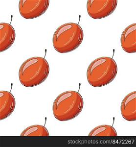 Tamarillo. Seamless pattern with tropical fruits. Illustration in hand draw style. Can be used for fabric, packaging and etc. Seamless pattern with tropical fruits. Illustration in hand draw style