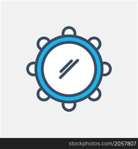 tambourine icon filled color style