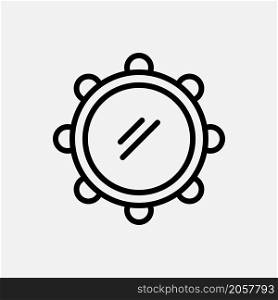 tambourine icon vector line style