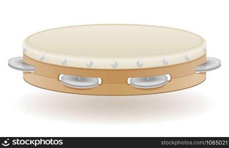 tambourine musical instruments stock vector illustration isolated on white background