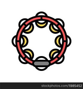 tambourine rhythmic musical instrument color icon vector. tambourine rhythmic musical instrument sign. isolated symbol illustration. tambourine rhythmic musical instrument color icon vector illustration
