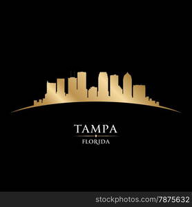 Tampa Florida city skyline silhouette. Vector illustration