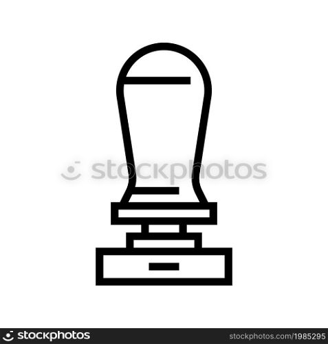 tamper coffee tool line icon vector. tamper coffee tool sign. isolated contour symbol black illustration. tamper coffee tool line icon vector illustration