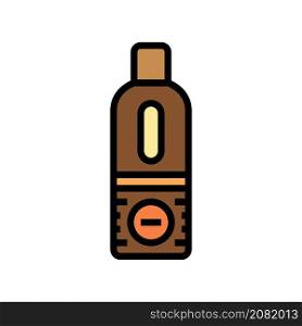 tan spray for body bottle color icon vector. tan spray for body bottle sign. isolated symbol illustration. tan spray for body bottle color icon vector illustration
