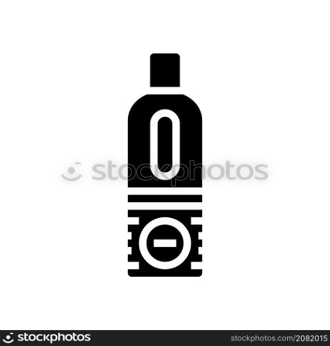 tan spray for body bottle glyph icon vector. tan spray for body bottle sign. isolated contour symbol black illustration. tan spray for body bottle glyph icon vector illustration