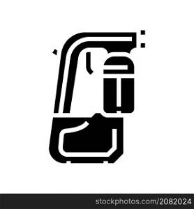 tan spray machine glyph icon vector. tan spray machine sign. isolated contour symbol black illustration. tan spray machine glyph icon vector illustration