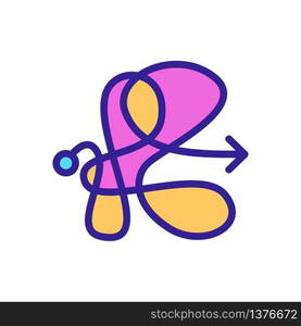 tangled knot icon vector. tangled knot sign. color symbol illustration. tangled knot icon vector outline illustration