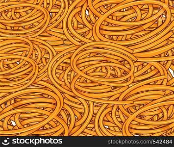 Tangled spaghetti .Seamless waves hand drawn pattern, Waves background